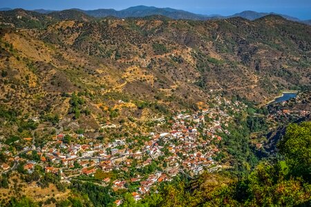 Troodos countryside aerial view