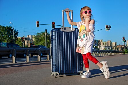 Suitcase main street tourism photo