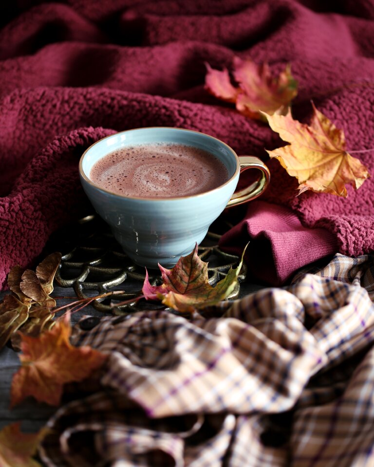 Leaves mug drink