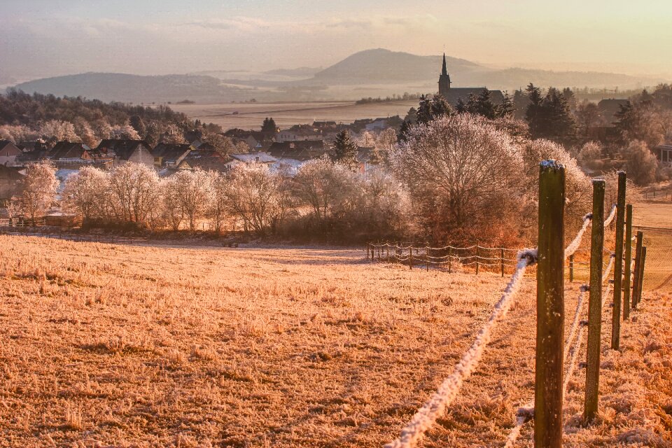 Iced hoarfrost mood photo