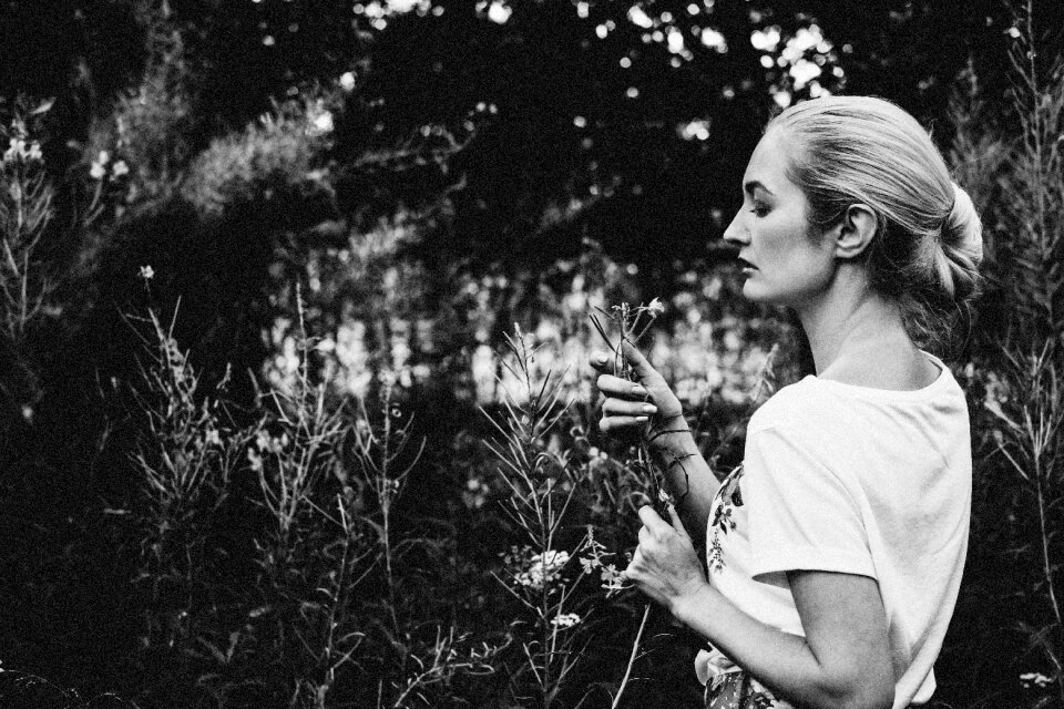 Blonde portrait hair
