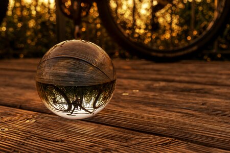 Glass ball photography sunset photo