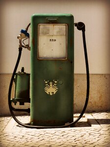 Fuel pump historically old gas station
