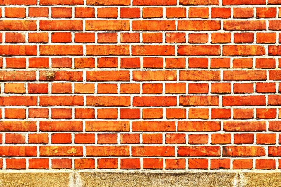 Brick wall joints pattern photo