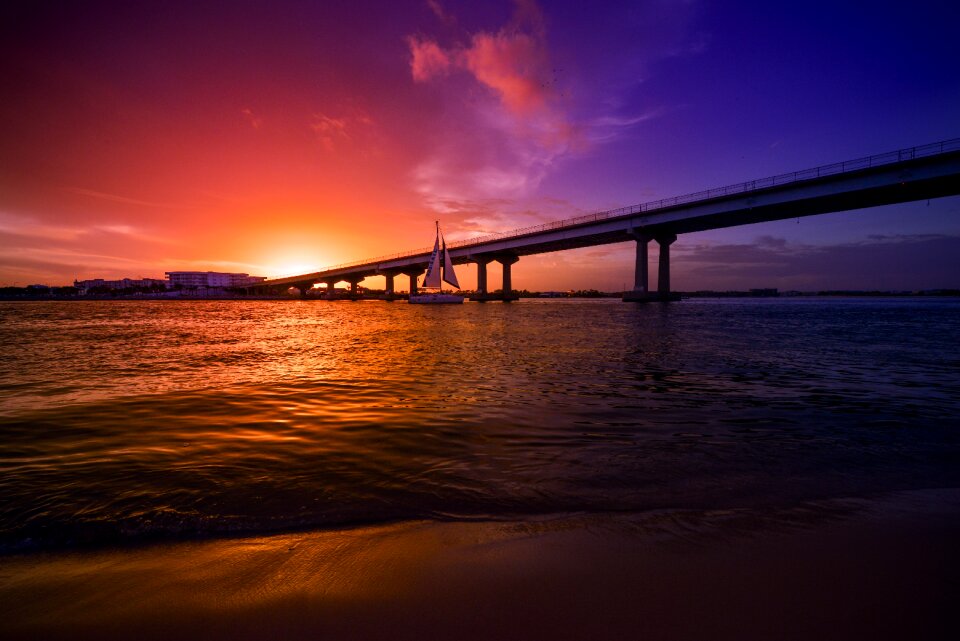 Alabama bridge sunset