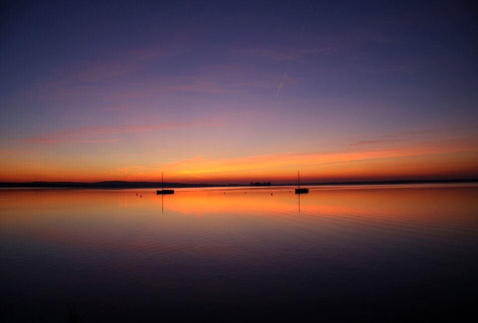 Sunset sunset sea blue hour