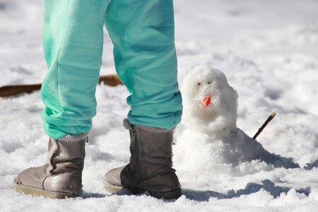 Snow snow boots snowman