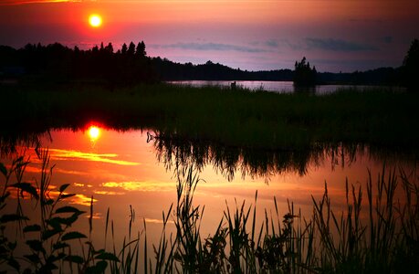 Sky lake twilight
