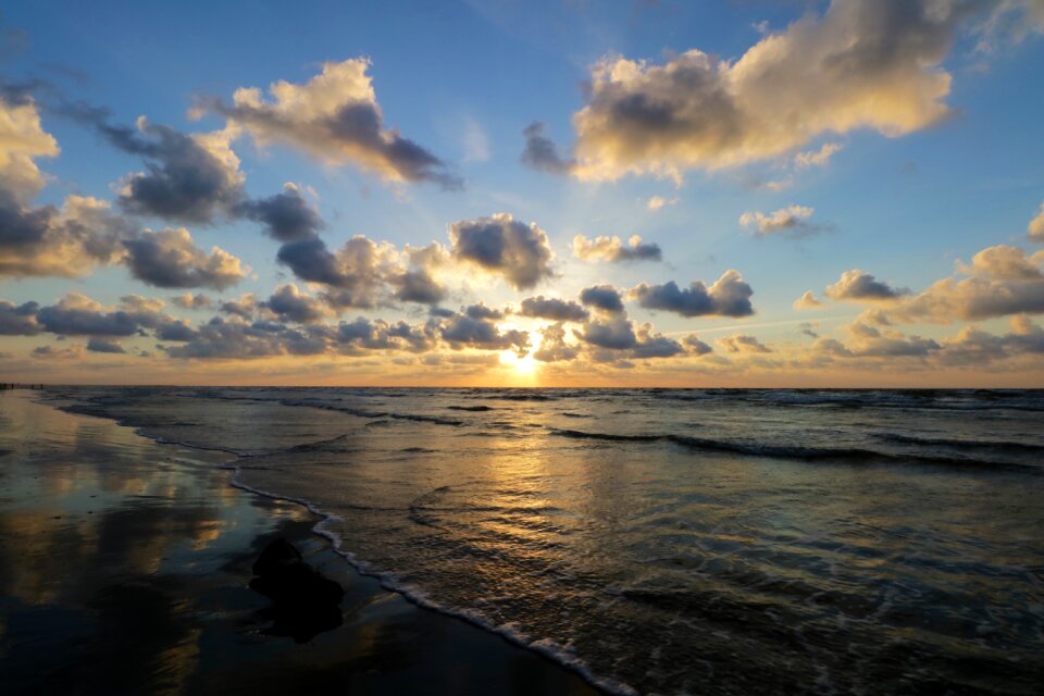 Colorful dusk water