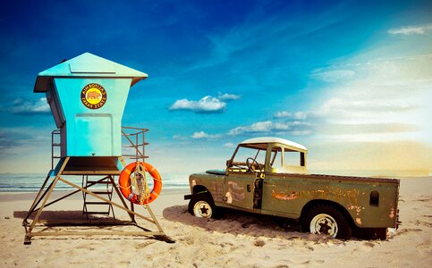 Lifeguard buoy jeep photo