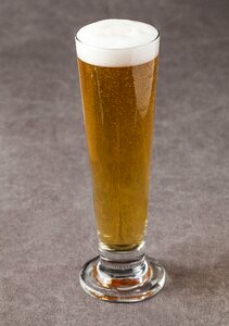 Wine glass cold beer foam