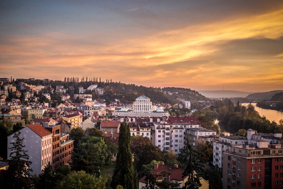 City panorama twilight