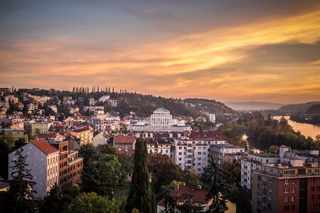 City panorama twilight
