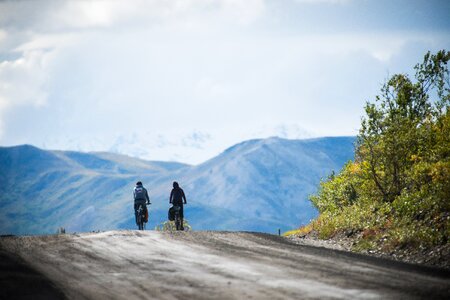 Alaska cycle riders photo