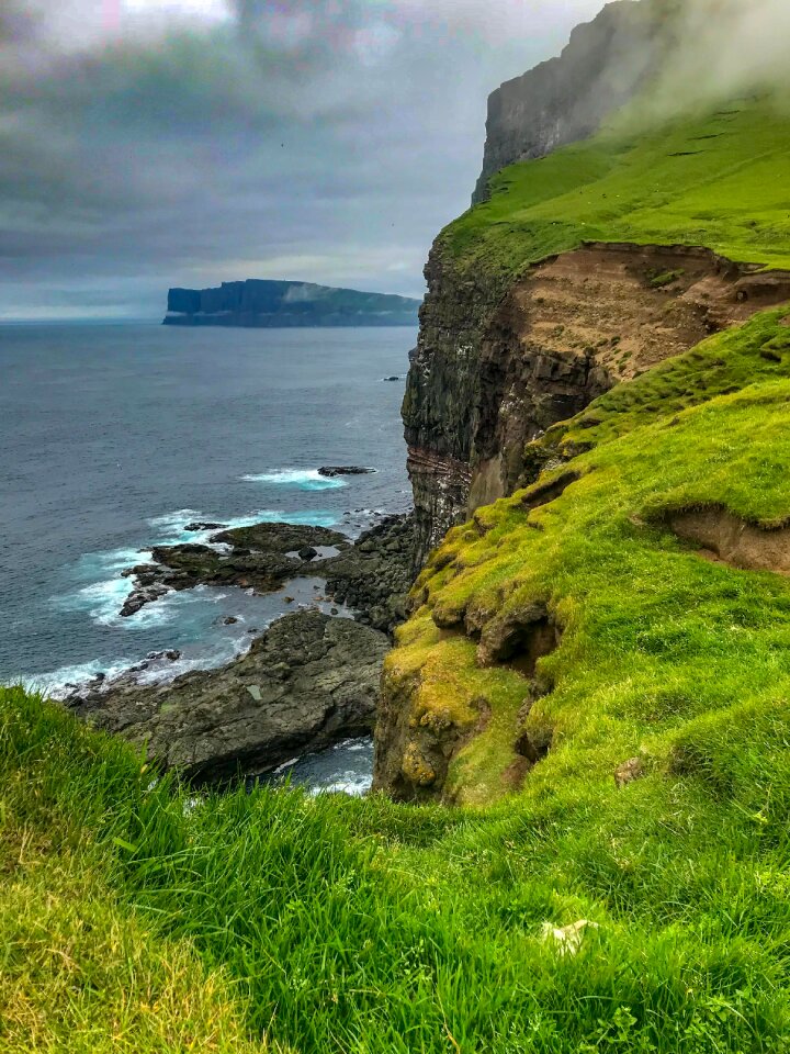 Rocks faroe islands blue