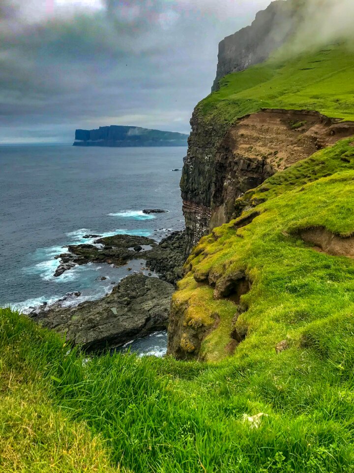 Rocks faroe islands blue photo