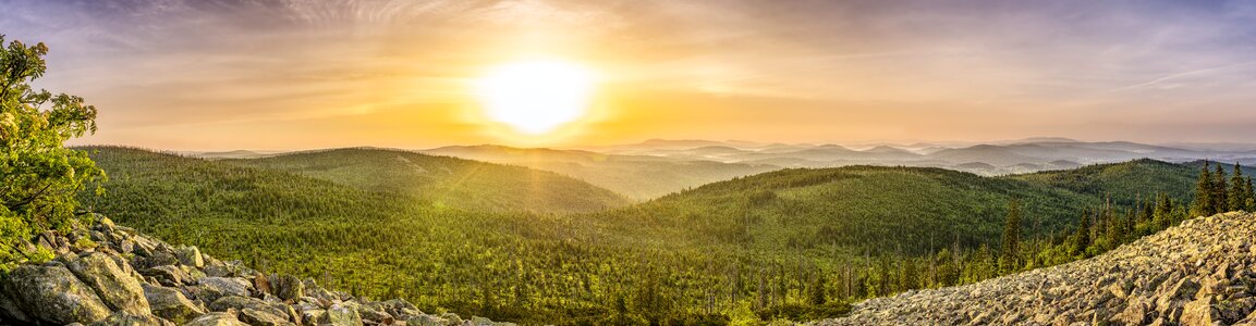 Landscape morgenrot skies photo