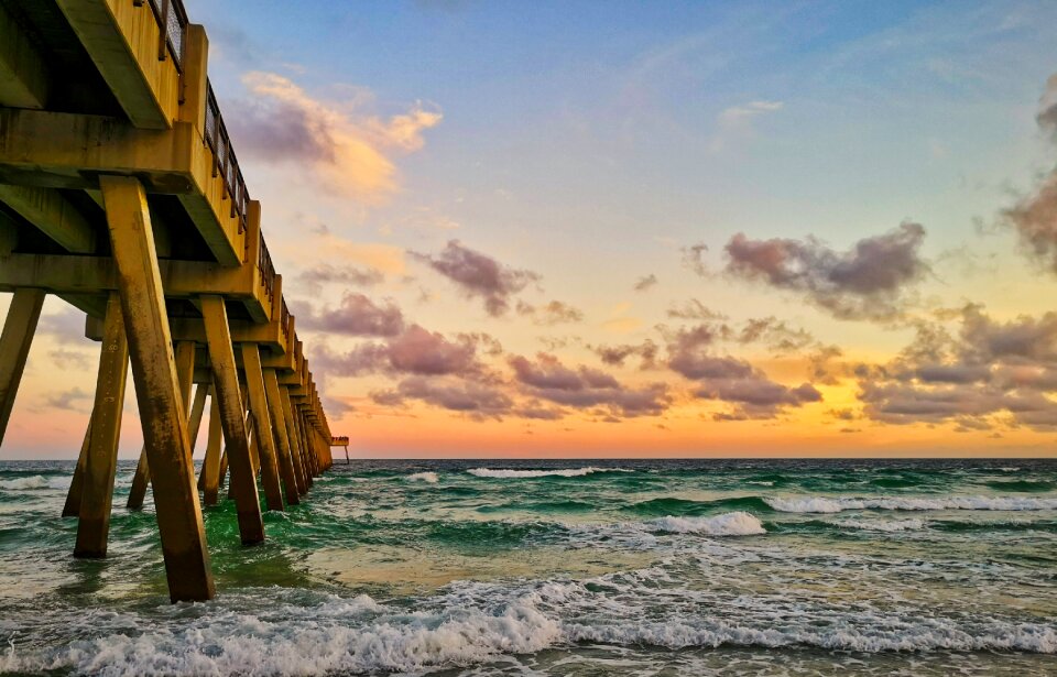 Pier coast water