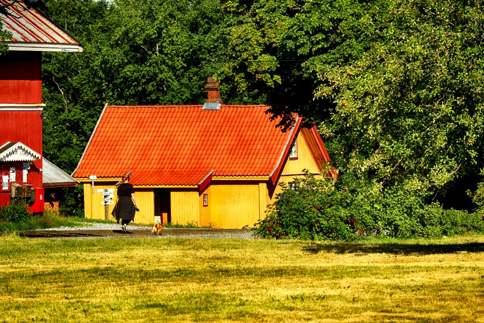 Farm walking person