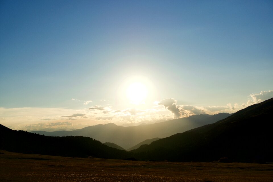 Alpine evening landscape