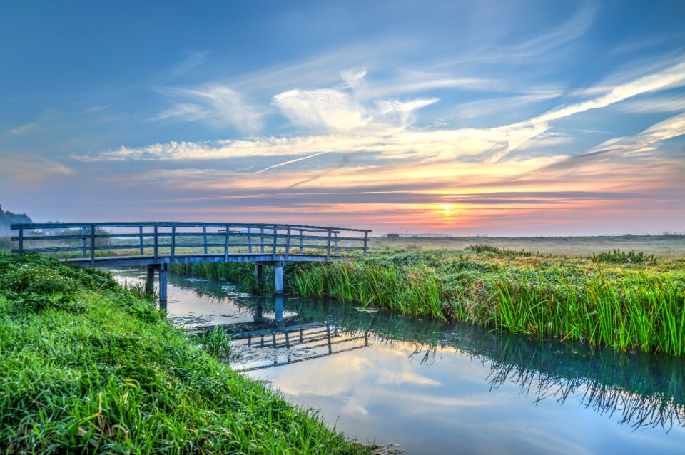 Reflection sunrise hdr