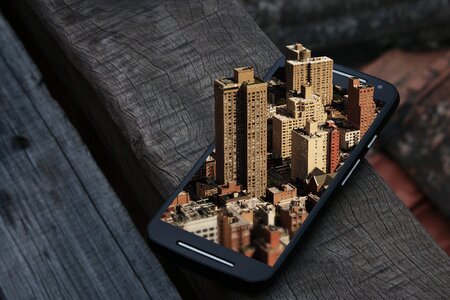 Technology phone screen