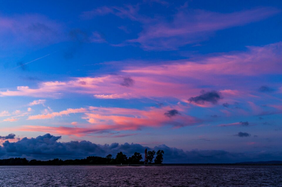 In the evening atmosphere the background