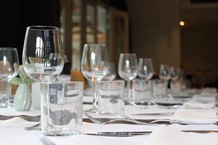 Restaurant table-setting silverware photo