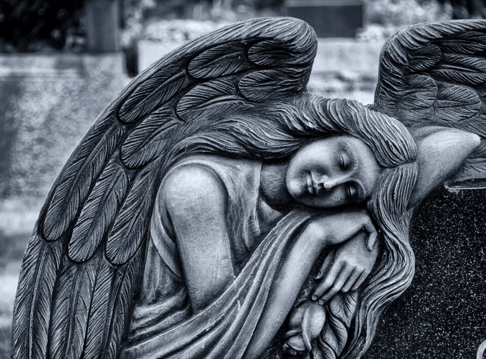 Tomb figure art mourning