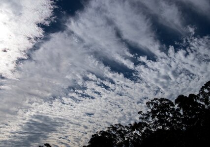 Fluffy cirrocumulus cloudscape photo