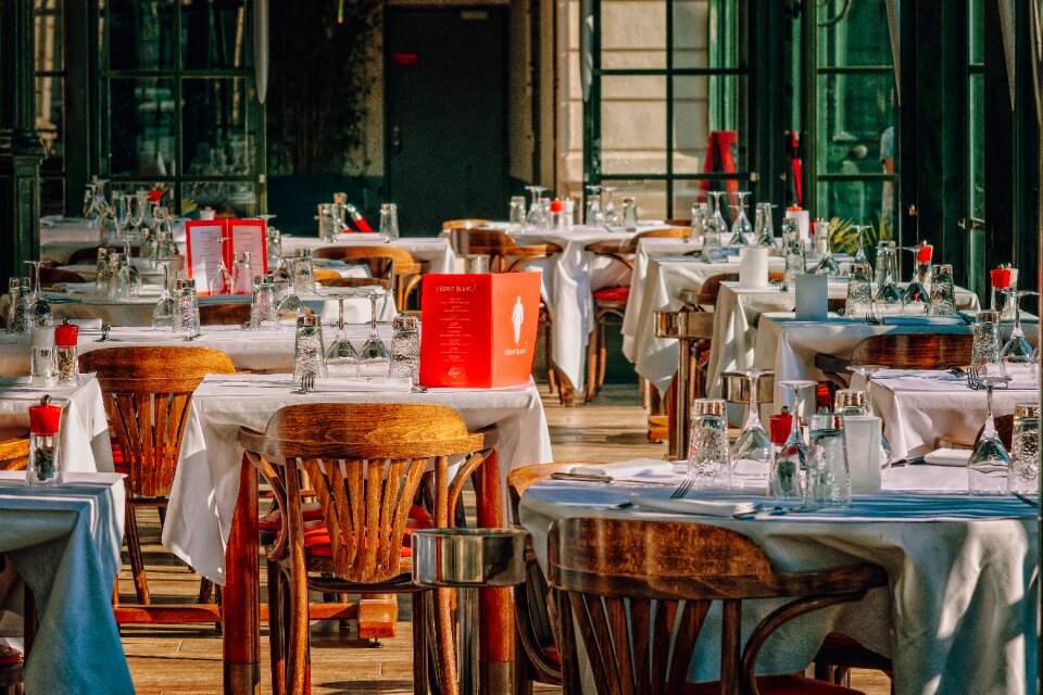 Covered decoration dining tables