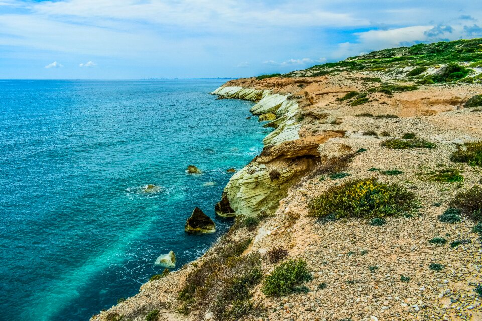 Landscape rocky coast seaside