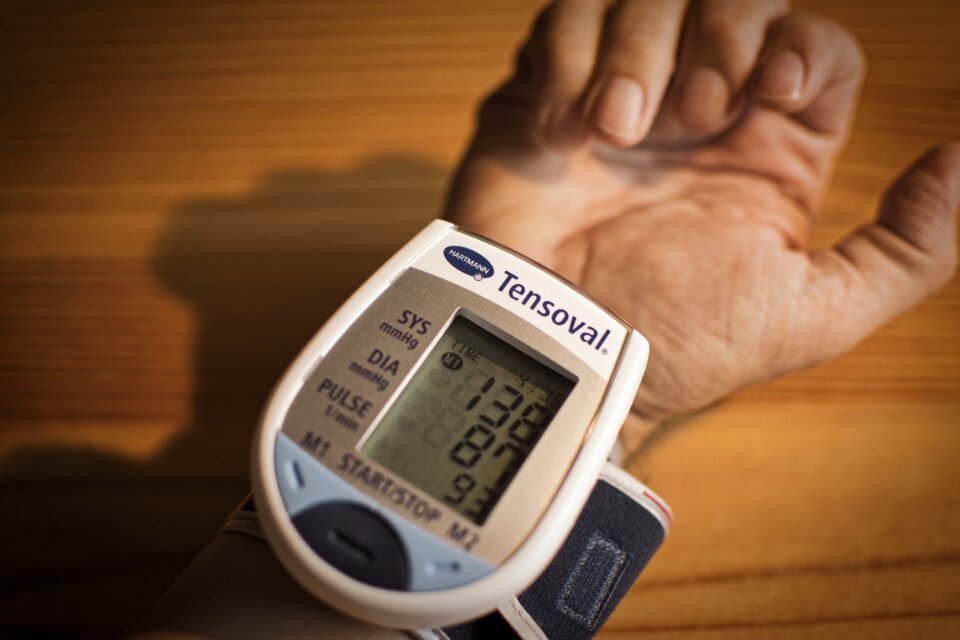 Blood pressure monitor cuff medical photo