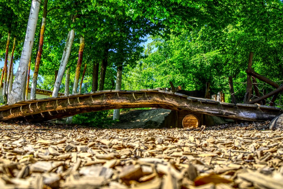 Transition wood chips playground