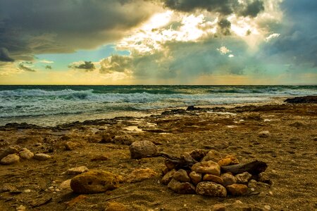 Shore sea sky