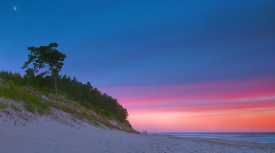 Beach the baltic sea evening