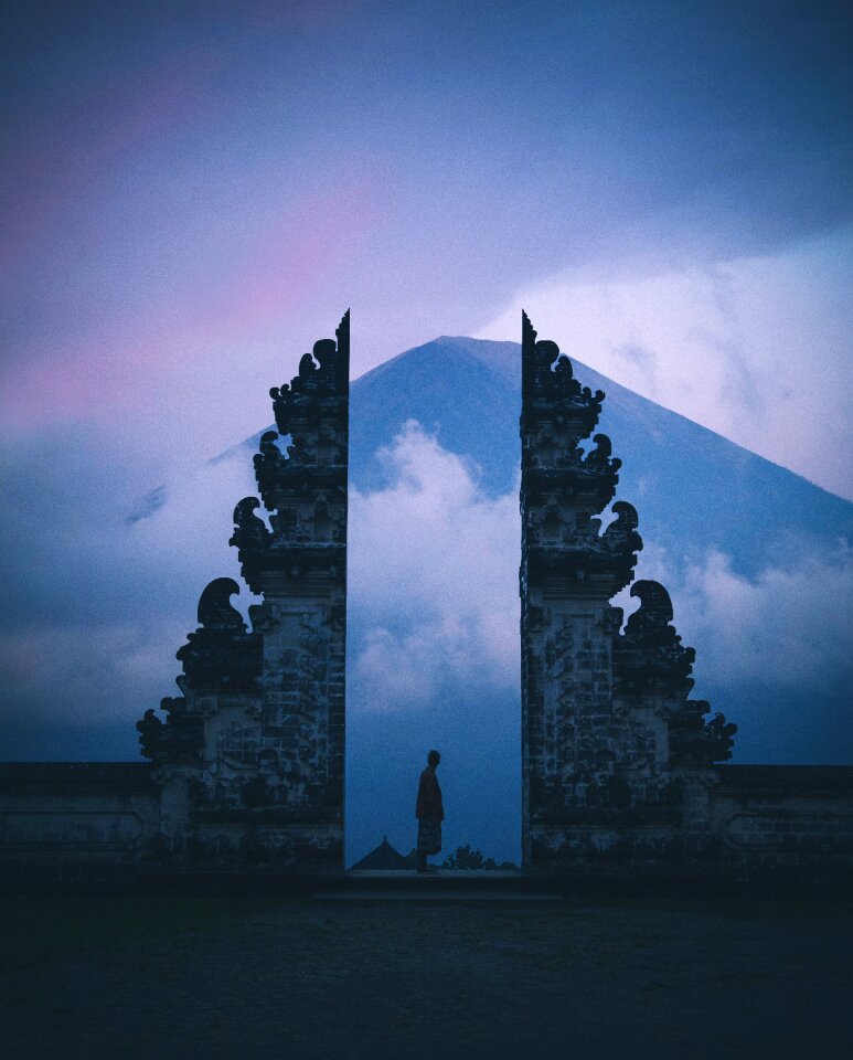 Mountain clouds sky photo