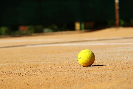 Exercise ball a tennis ball