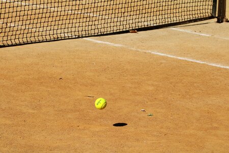 Exercise ball a tennis ball