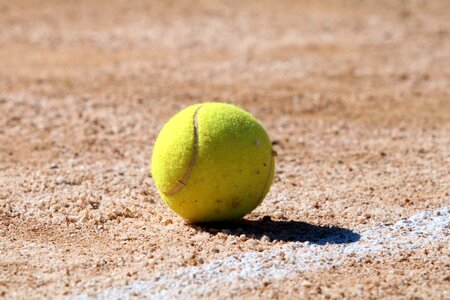 Exercise ball a tennis ball
