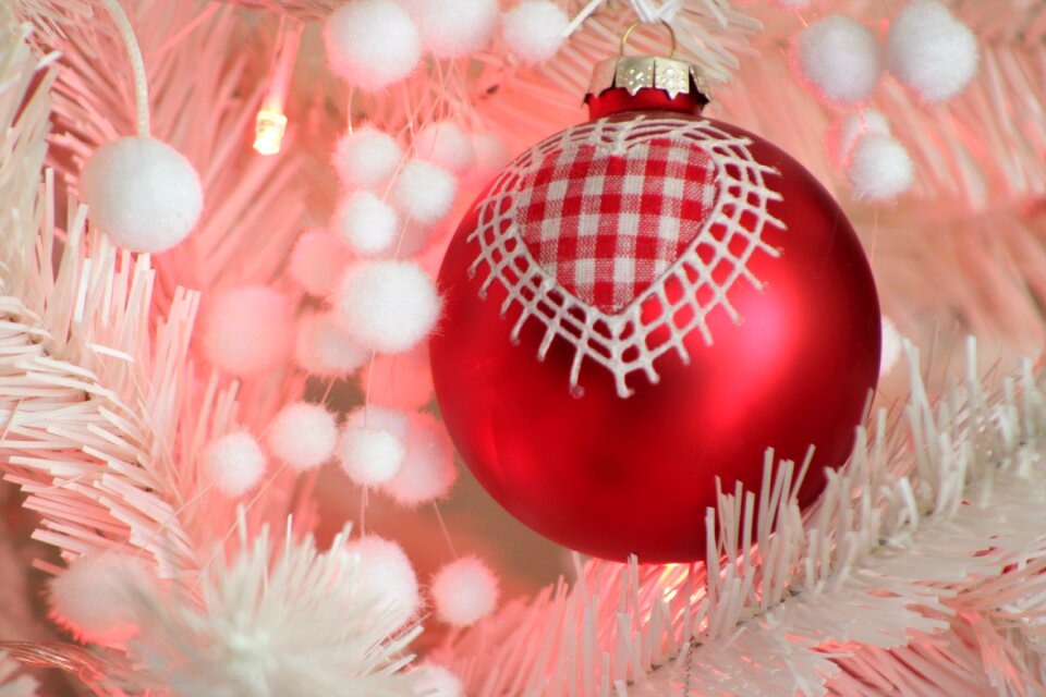 Decoration white red
