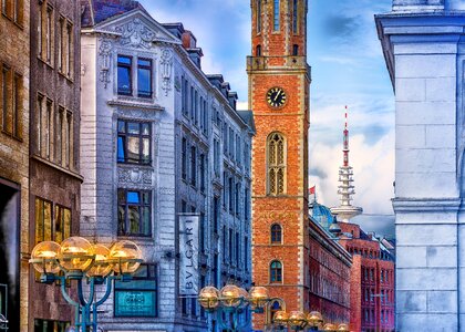 Telecommunications tv tower houses