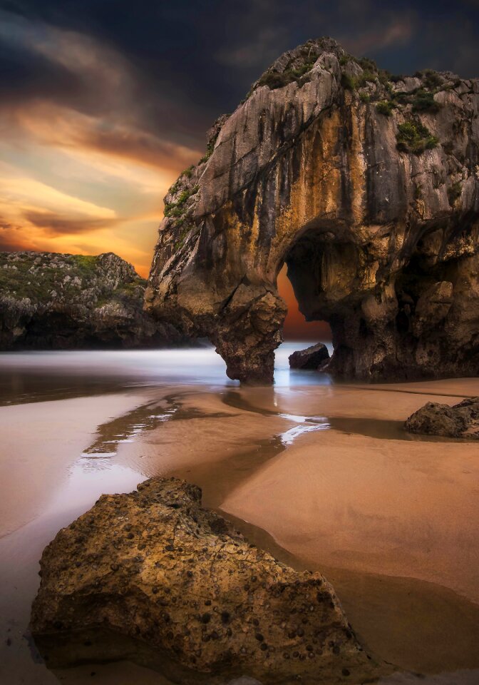 Sea caves sea landscape