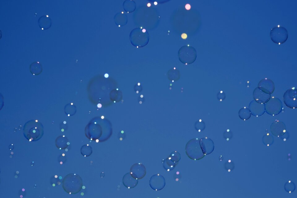 Make soap bubbles soapy water mirroring