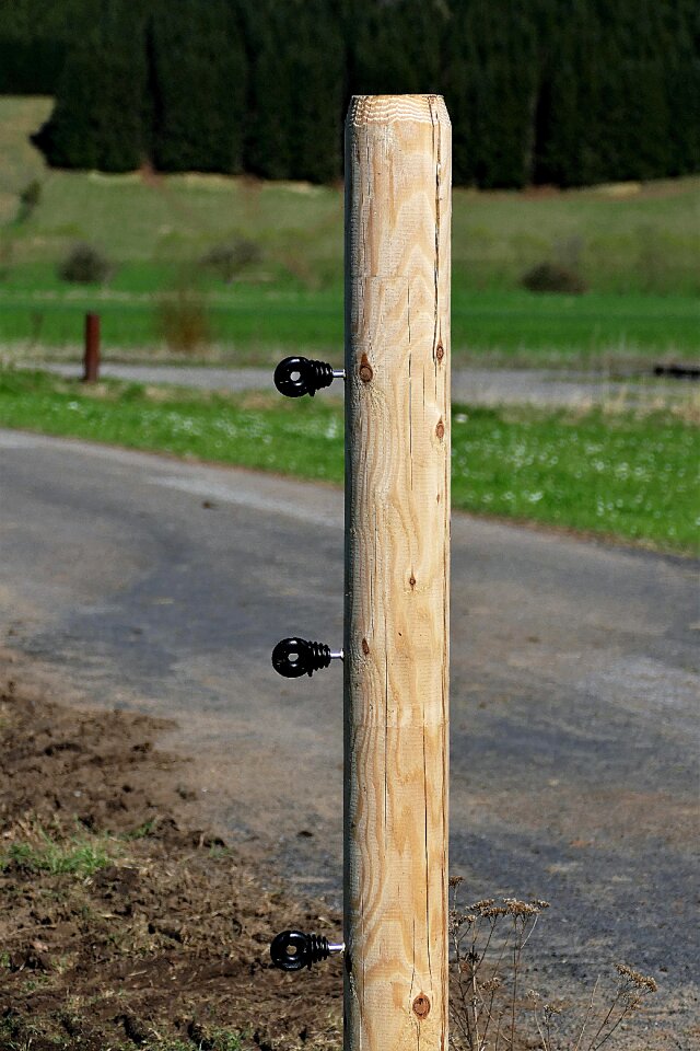 Pasture fence pile fence post