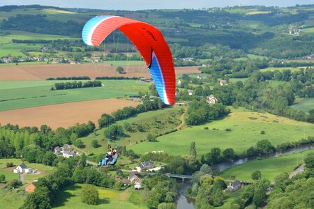 Baptism paragliding free flight panoramic views photo