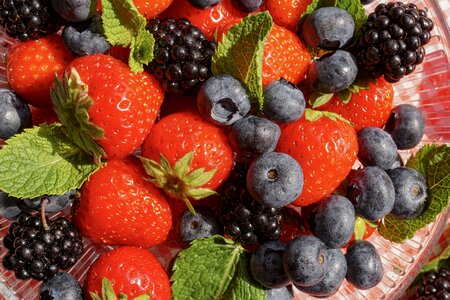 Blueberries blackberries fruit photo