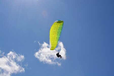 Free flight panoramic views paragliders photo