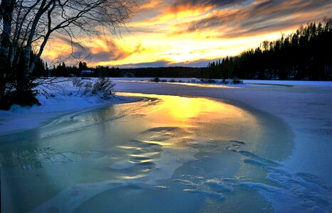 Nature ice twilight photo