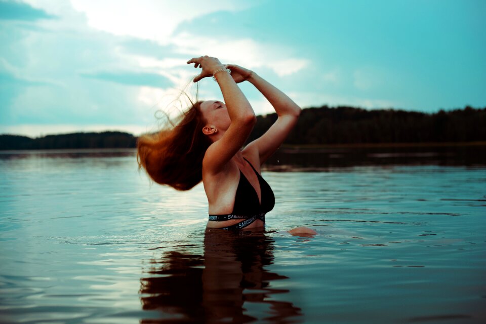 Landscape dramatic woman